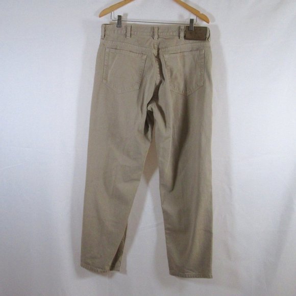 Calvin Klein Vintage 36 x 30 Tan Denim Jeans 100% Cotton Pre-worn Good C… - Picture 2 of 7